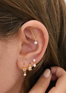 Silver Hidden Helix Bugadi Earring Pair