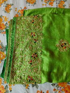 Green Embroidered Saree🎊🎊🎉🥳