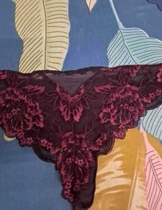 Lace Trim Thong
