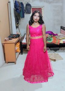 💥 Price Drop💥Pink Embroidered Anarkali Dress