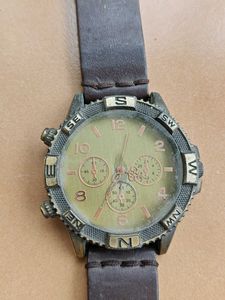 Leather Band Watch WithOut Cell.