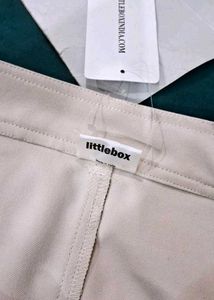 Beige Mini Cargo Skirt