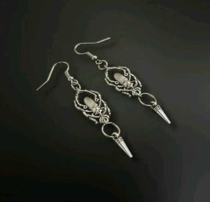 Goth Spider Drop Earrings