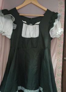 Cute Maid Cosplay Dress black and white