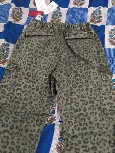 Animal Print Cargo Pants