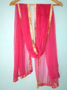 Pink Net Dupatta (Women&#39;s)