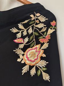 Black Embroidered co ord set