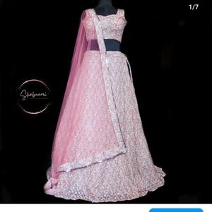 Pink Embellished Lehenga Set