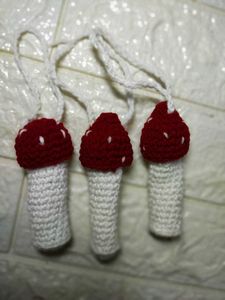 Crochet Mushroom  lipblam Decor