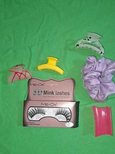 Hair Accessories &amp; Mink Lashes Bundle razor scrunc