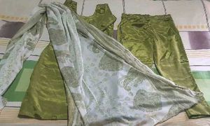 Olive Green Kurti Set - New [ S Size]