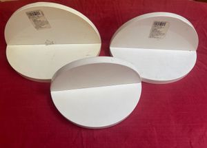 3 Combo Half Moon Shelves (White)