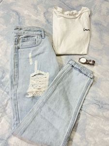 Pinteresty Mom Fit Fungy Jeans For Women