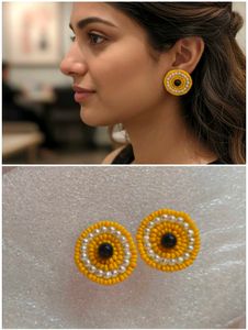Beaded Stud Earrings
