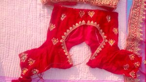 Red Velvet Bridal Lehnga