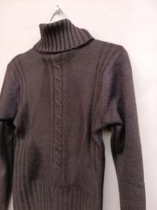 Brown turtleneck sweater