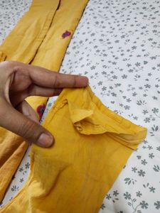Pure Cotton Yellow Kurti
