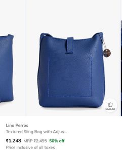 Lino Perros Navy Blue Sling Bag