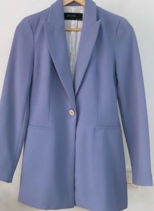 ZARA Blue Blazer Dress Coat