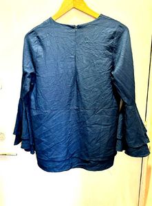 Beautiful Navy Bell Sleeve Top