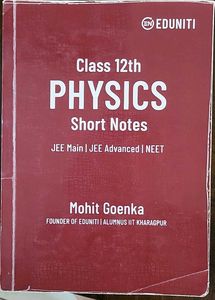 Class 11th &amp; 12th Physics Short Notes JEE/IIT/NEET