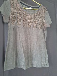 Max: Green Printed Tshirt
