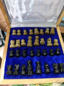 Crocon Marble and Wooden Chess Set – 6 Inch