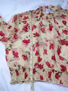 Princess Polly Floral Sheer Top