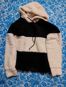 Fuzzy Colorblock Hoodie