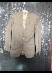 Biscuit Khaki Brown Men Suit Blazer &amp; Waist Coat