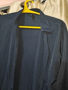 Navy Blue Open Front Shrug