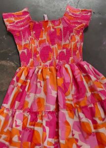 Bright Tiered Midi Dress