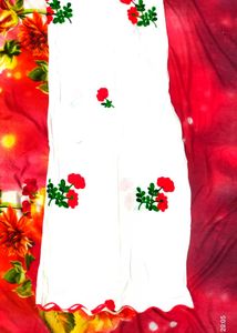 Red Flowral Kurta Set With Beautiful Embroidery 😍