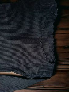 Black Boatneck T Shirt