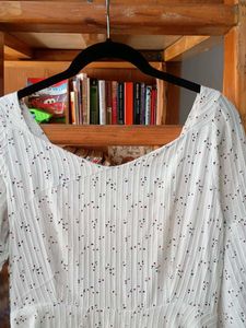 Beautiful Cotton Dress With Puff Sleeve