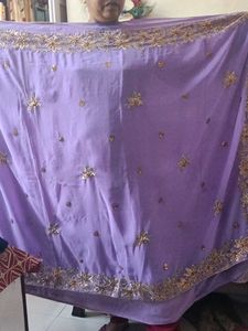 Purple Embellished Dupatta