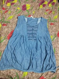 Blue Sleeveless Top