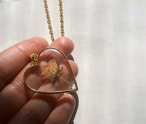 Real Rose Bud Necklace