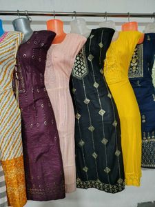 New Kurta Only ₹350 Embroidered And Sequence Work