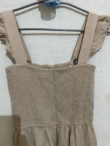 Cute Beige Sundress jumpsuit