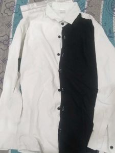 Doble Colour Shert Black And Wight