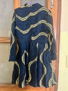 Elegant Blue Lace Dress