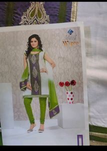 Libas White Cotton Dress Material