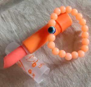 Combo Of Peach Lip Balm &amp; Bead Bracelet