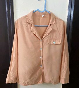 Peach Cotton Top(Second Button Broken)