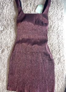H&amp;M pink bodycon dress, size XS