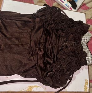 Elegant Brown Party Dress