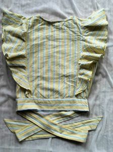 Casual Cap Sleeveless Striped Top