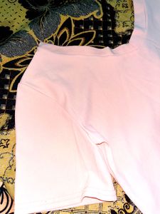 Pink V-Neck Crop Top
