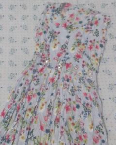Grey Half Sleeve Midi Frock For Girls